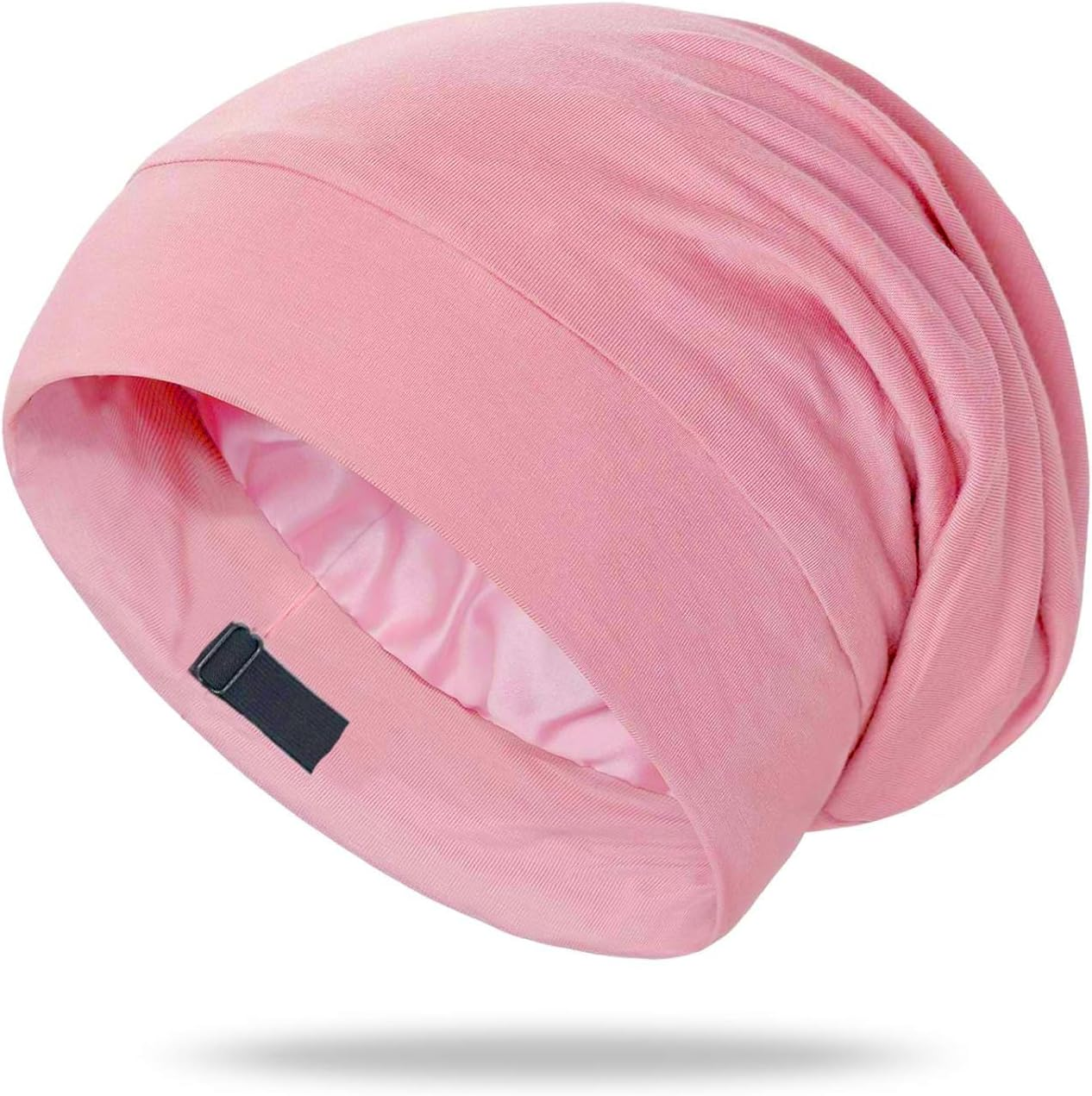 Mulberry Silk Bonnet for Women, Natural Silk Satin Lined Sleep Cap, Double-Layered Breathable Night Cap, Adjustable Silk Bonnet Hat for Curly Hair Braids, Hair Cap with Elastic Band