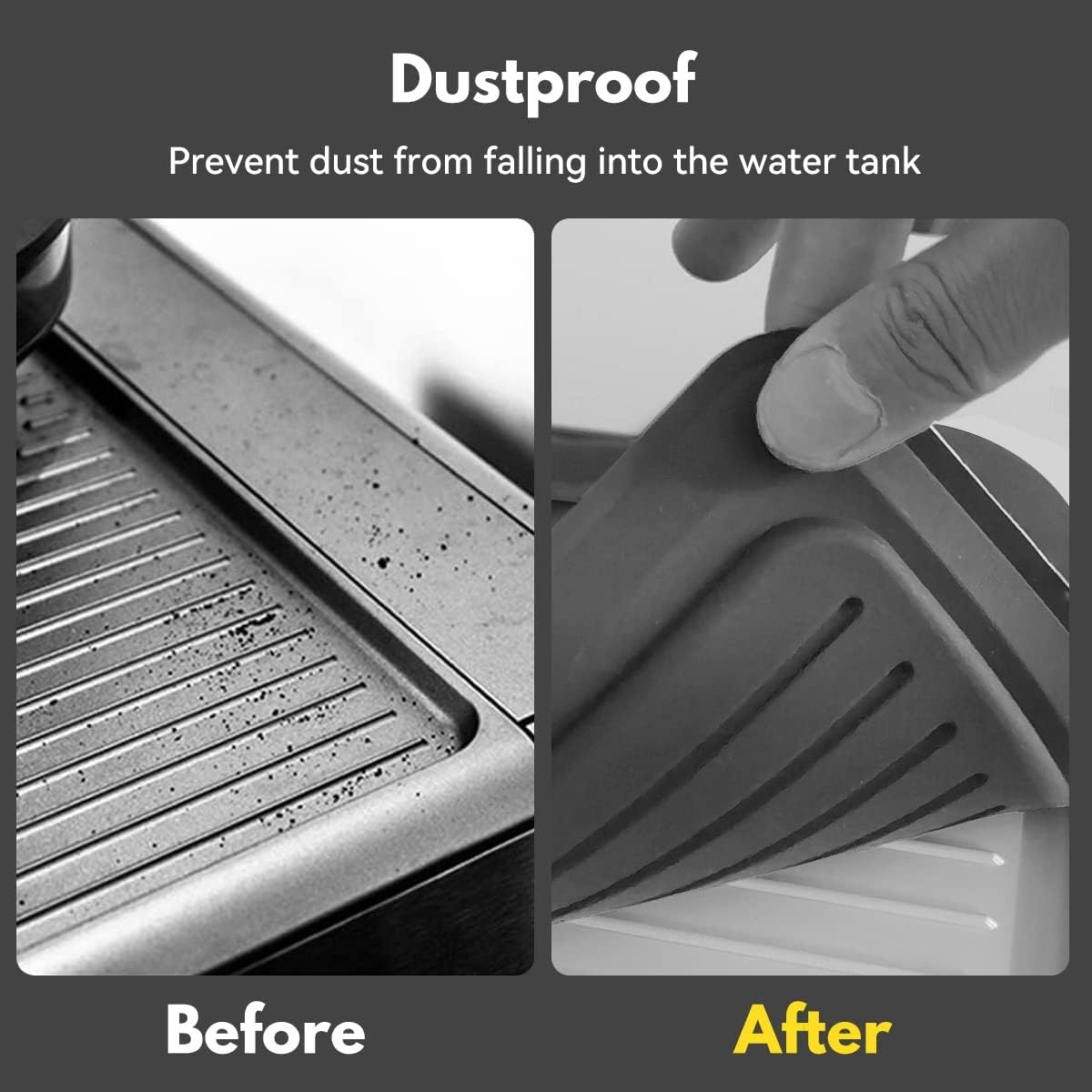 Espresso Machine Silicone Mat, Proxima Direct Coffee Machine Top Cover Anti-Scratch Not Easily Deformed Fast Drying Mat Non Slip Pad Compatible with BES870/880, Barista Accessories - Grey image number 1