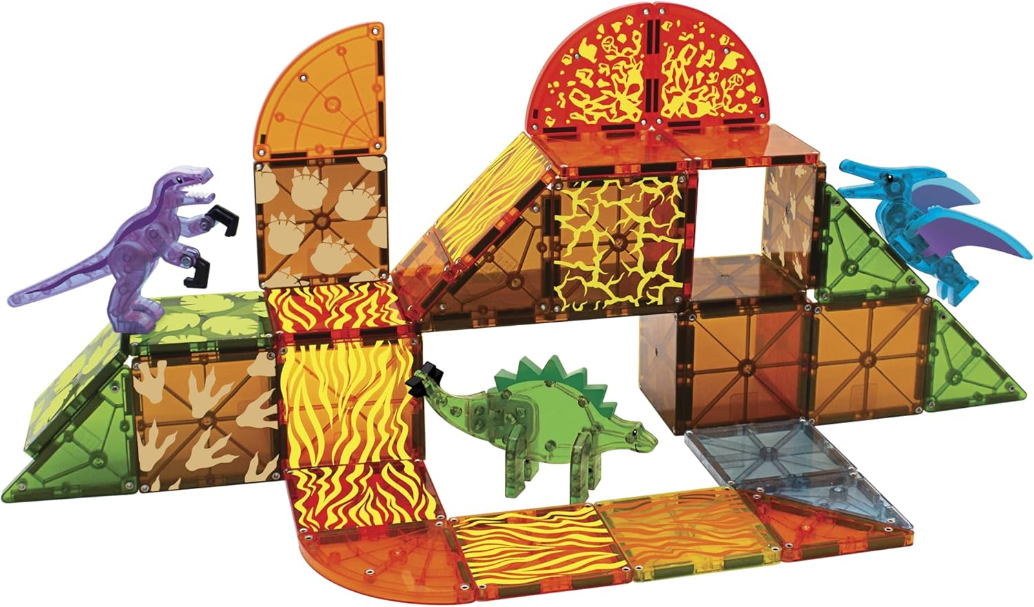 Magna-Tiles Dino World Magnetic Construction 40-Piece Set image number 3