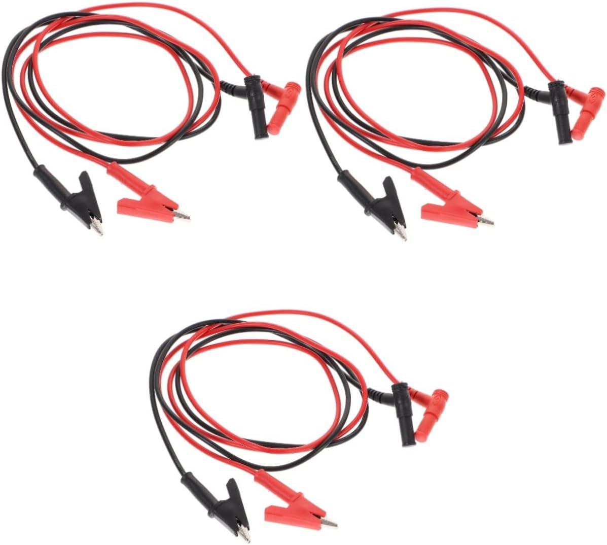 TEHAUX 1 Pair Multimeter Cable Automotive Multimeter Test Probes and Leads Multimeter Leads Kit Multimeter Probes Alligator Clips Multimeter Clips Alligator Rubber Car Plug