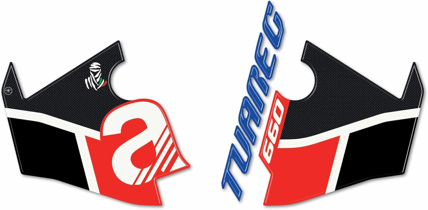Labelbike - Stickers 3D Motorcycle Windshield Protection and Decoration in Resin Compatible with Aprilia Tuareg 660 Podium 2023-2025 - Color Carbon White Blue Red Black image number 1