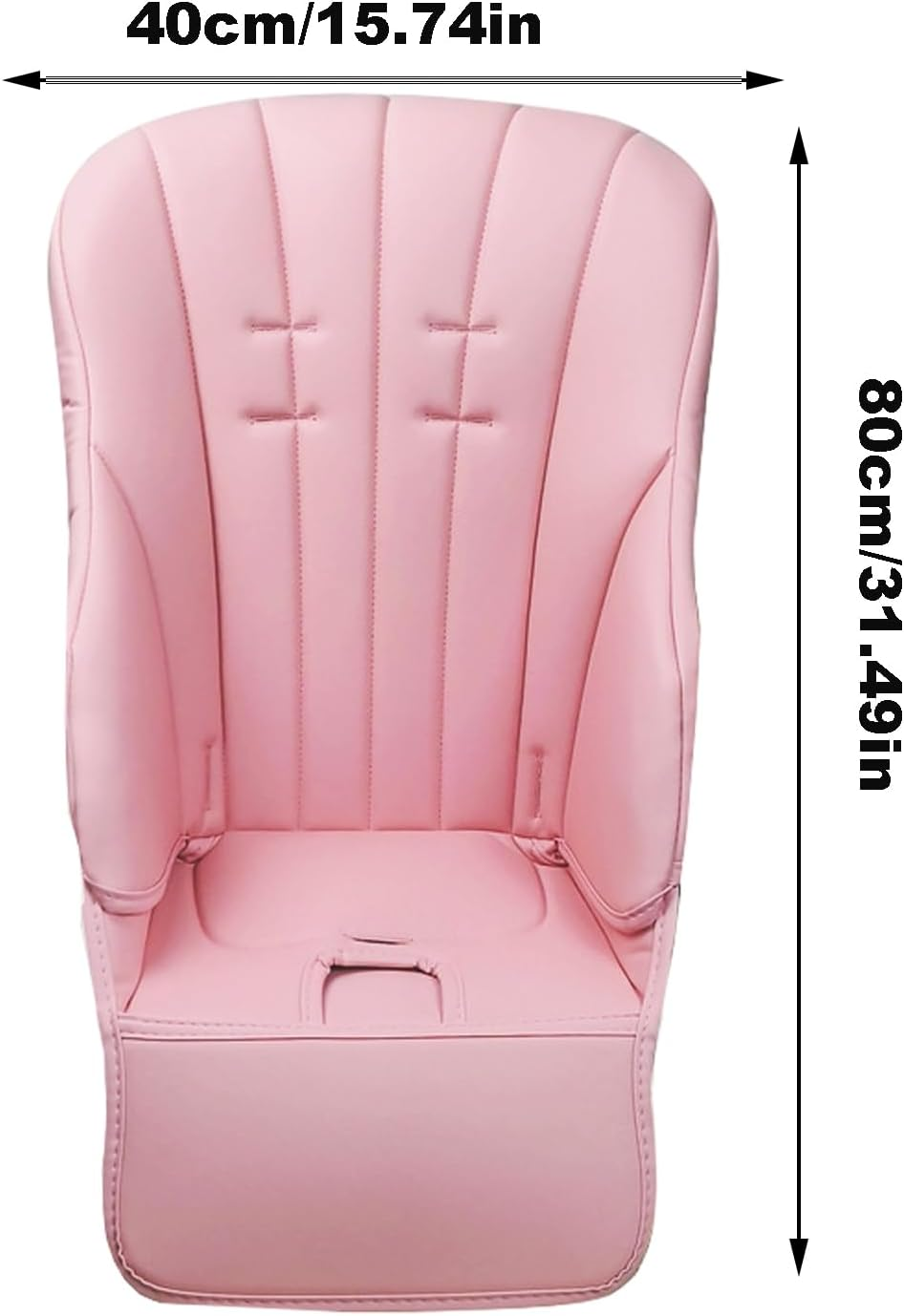 Baby High Chair Leather Cover, Toddler Seat Cushion Pad 31.5X15.75X0.79 Inches, Waterproof Padded Insert, Soft Leather Material, Easy Wipe Clean, for Feeding Chairs - Green image number 4