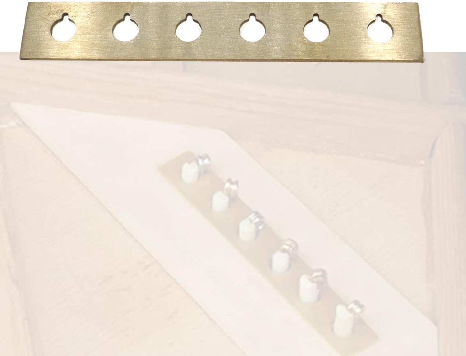 Acoustic Guitar Bridge Pins Slot Aluminum Alloy Repair Plate, Acoustic Guitar Bridge Pin Fixing Repair Plate, Guitar Replacement Parts for Old Bridges image number 4