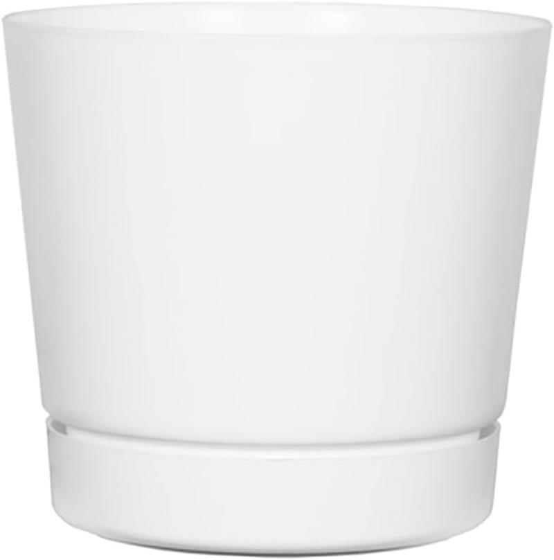 Novelty Majestic Full Depth round Cylinder Pot, Glossy White, 6-Inch (10062) - 8-Inch, White