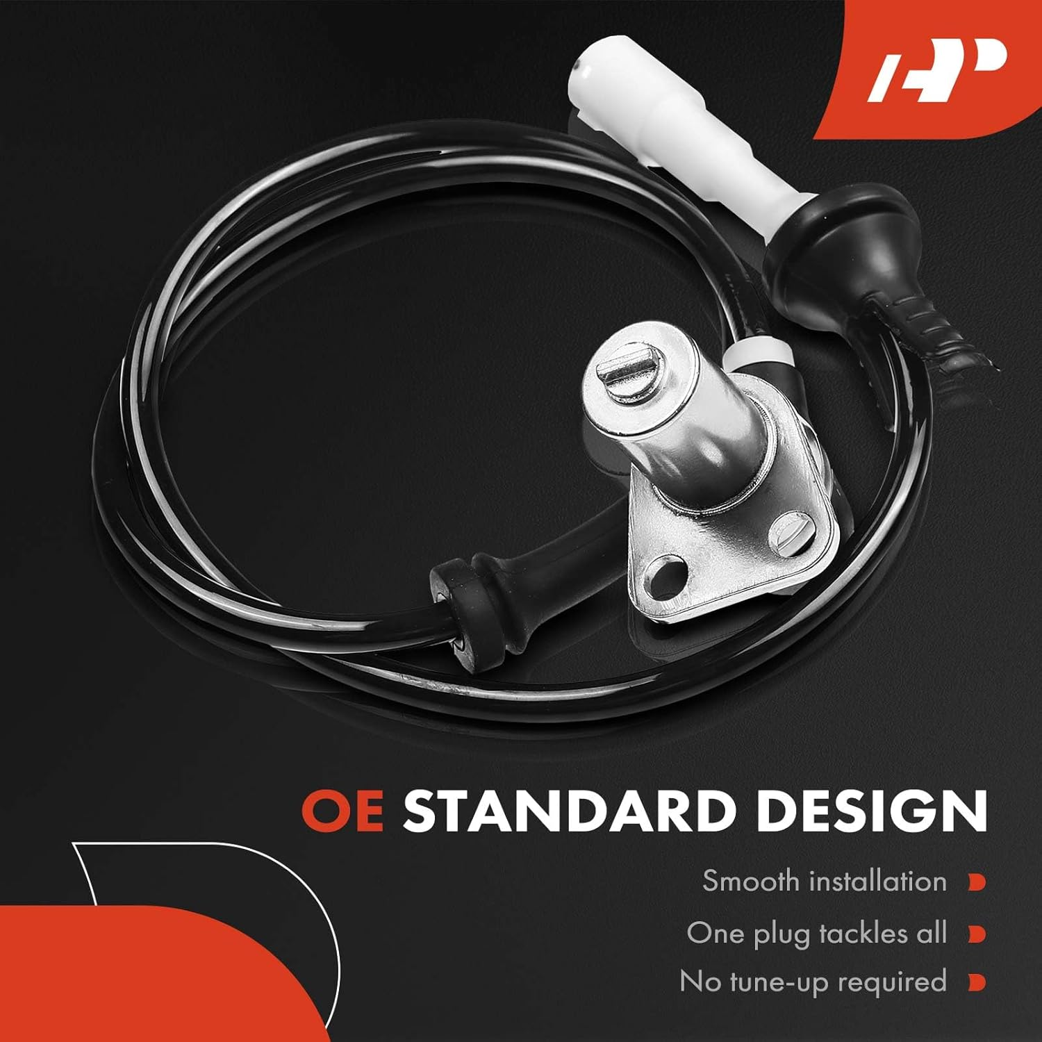 A-Premium ABS Wheel Speed Sensor Compatible with BMW Models - E30 318I/325/325E/325Es/325I, E28 524Td, E30 M3, RWD - Rear Driver or Passenger Side, Replace# 34521155041 image number 4