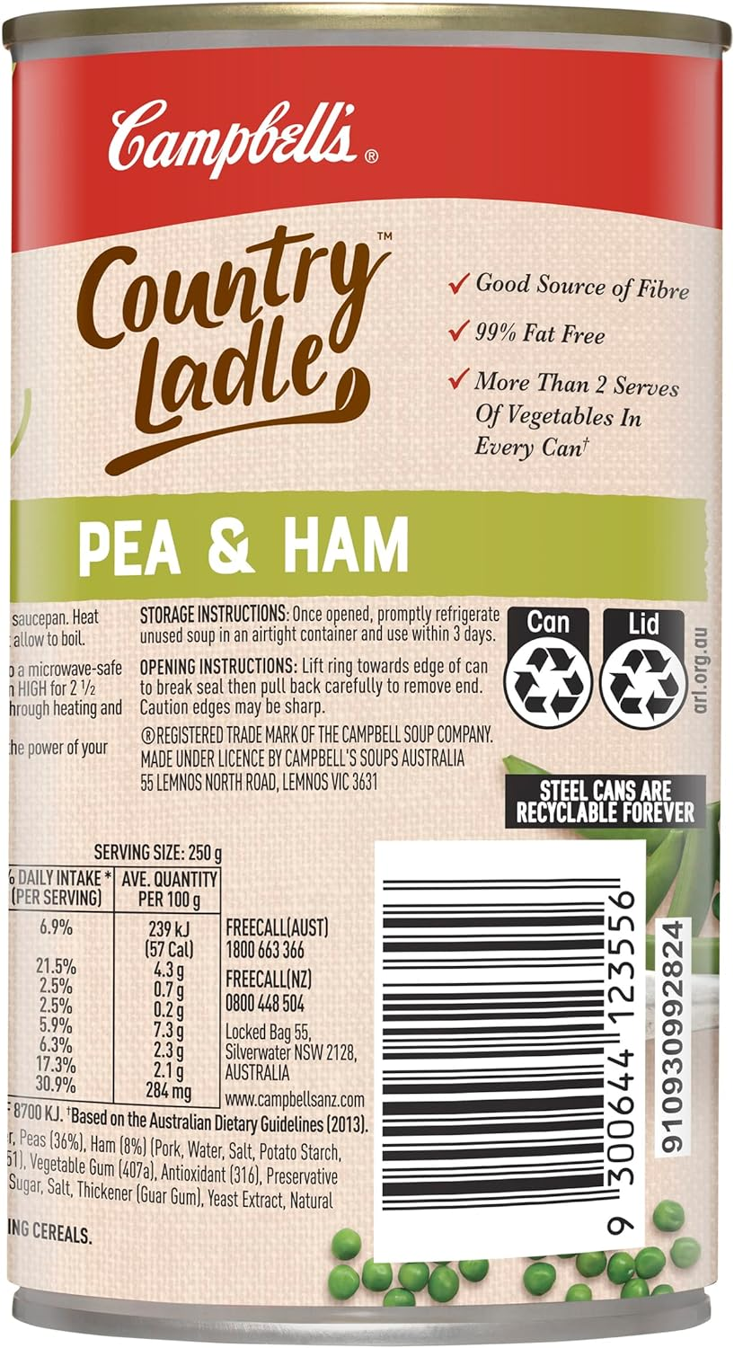 Campbell'S Country Ladle Pea and Ham Soup 500 G image number 1