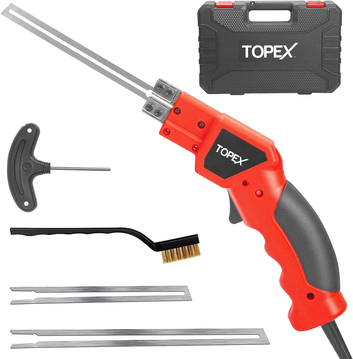 TOPEX 150W Electric Hot Knife Heavy Duty Foam Cutter Hot Knife Cutter Foam Board Cutter Tool Styrofoam Foam Cutting Machine W/Blade Storage Case for Foam Board Insulation image number 3