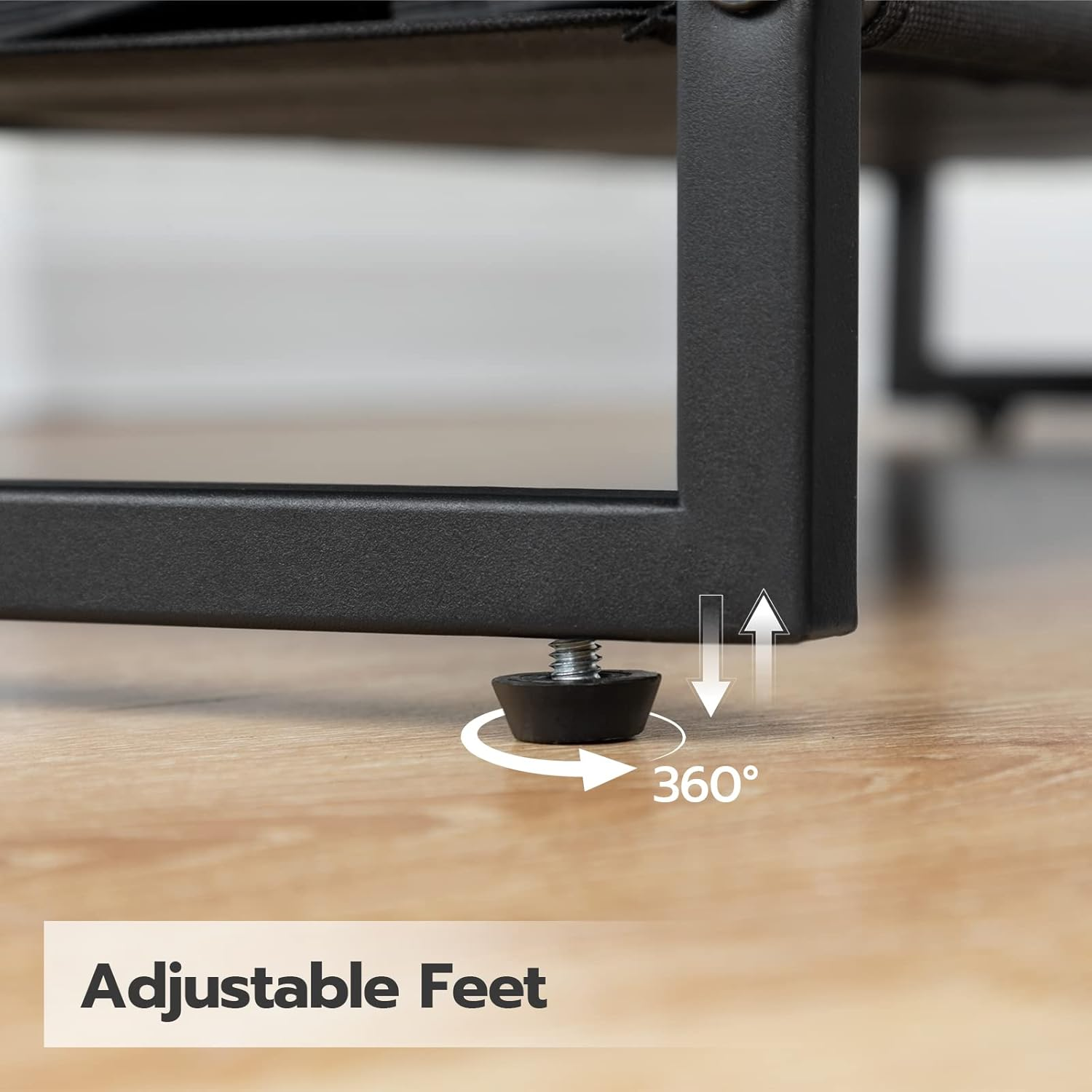 HOOBRO Shoe Rack, 4 Tier Shoe Storage Organizer with 3 Oxford Fabric Shelves and Top Panel, Holds 12-16 Pairs of Shoes for Entryway and Closet, Industrial, Rustic Brown BF47XJ01G1 image number 1