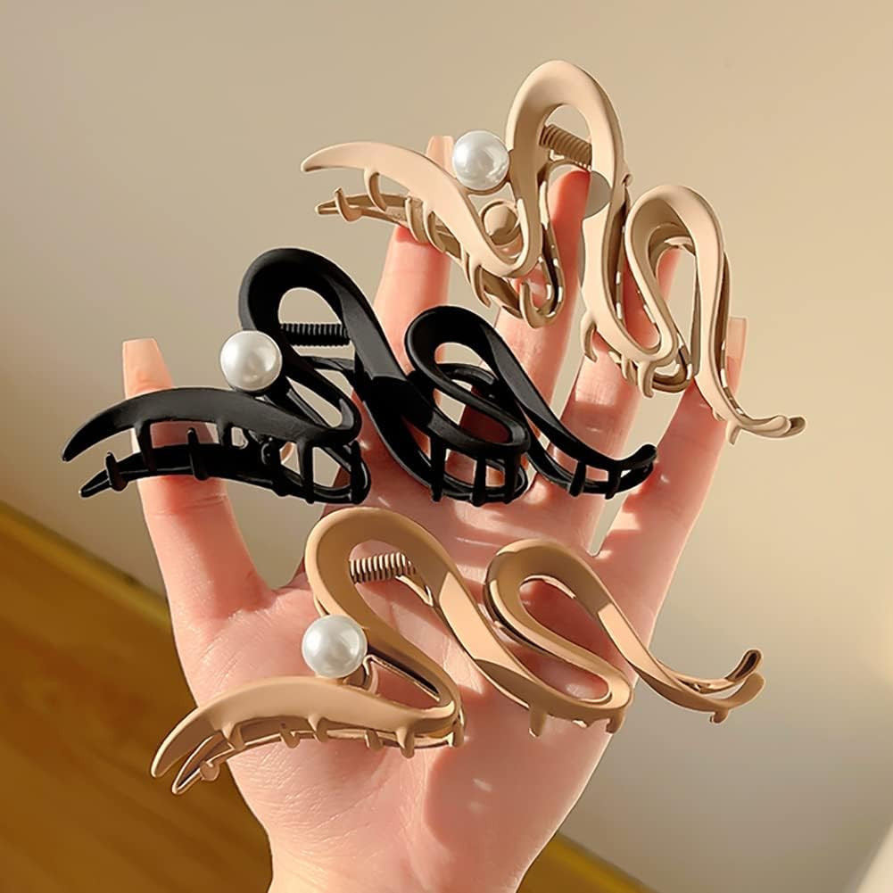 WEIPUER Pack of 3 Metal Hair Clips for Women, Large Hair Accessories, Hair Claws Clips for Women and Girls, Thick Hair Accessories image number 2