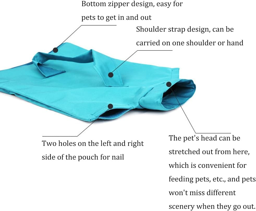 Cat Carrying Bag, Cat Carrying Bag for Adult Cats, Small Dogs, Scratch Resistant Pet Grooming Bag, Paw Care, Nail Trimming, Soft Bag and Tote Design, Washable and Foldable (Blue) - Black image number 2