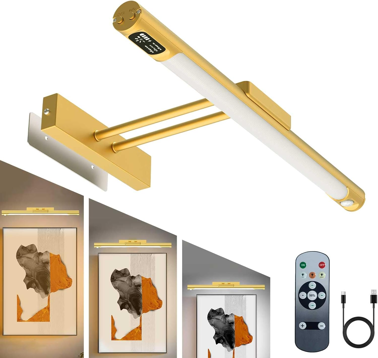 Rechargeable Picture Light,Wireless LED Picture Lights for Wall Art