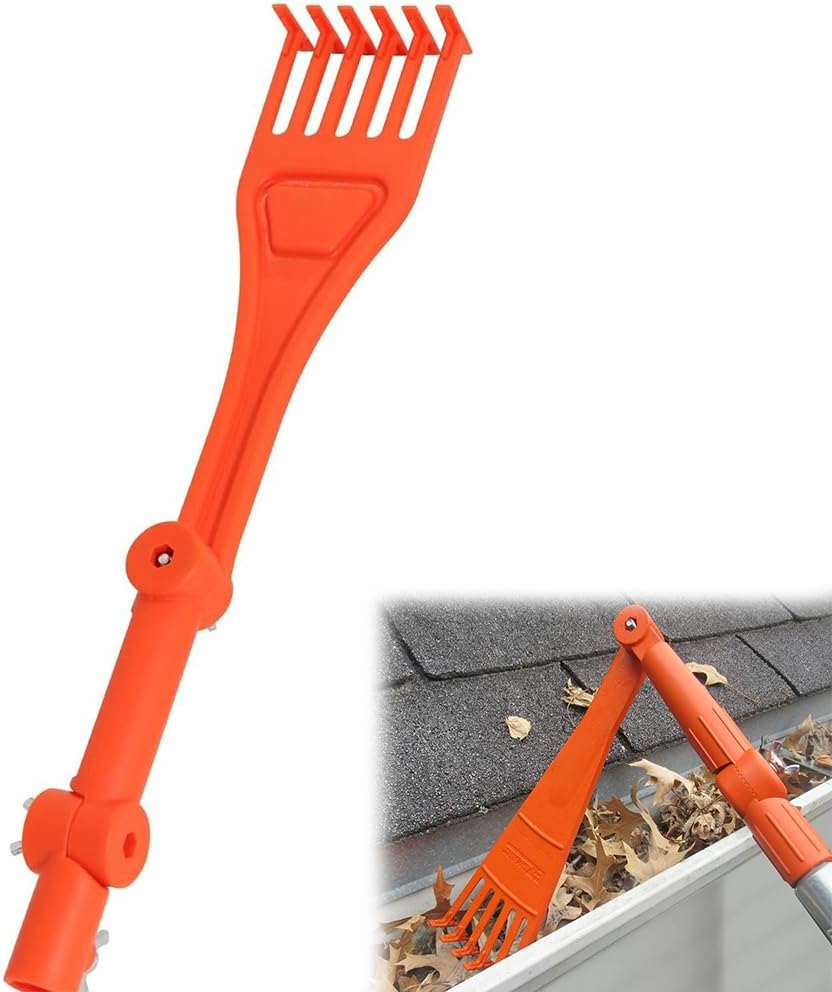 Small Gutter Rake with Durable Material, Portable Gutter Cleaning Tools, Mutifunction Cleaning Rake, Suitable for Garden Leaves Ditch Villas Townhouses and Hard-To-Reach Areas (No Pole ﻿ image number 2