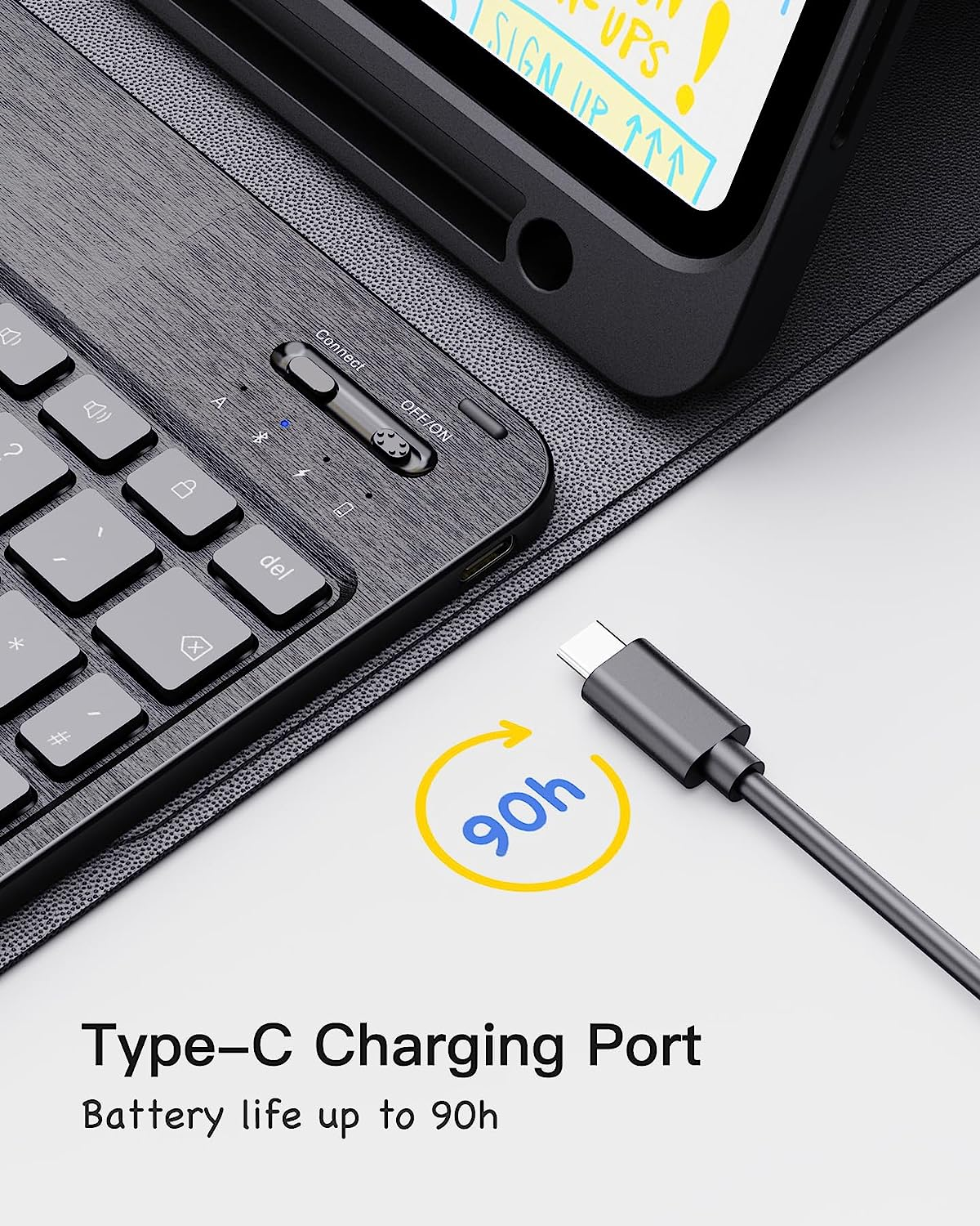 Inateck Ipad 10Th/11Th Generation Keyboard Case, Compatible A16 2025 11", Air 11" M3/M2 (2025/2024), Air 5/4, Pro 11 4/3/2/1, Magnetic Detachable Keyboard with Pencil Holder, KB04002 Black