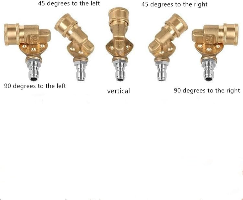 180&deg; Swivel Joint High Pressure Washer Wash Water Nozzle 1/4 Quick Connection for Cleaning Car Wash Machine Accessories image number 4