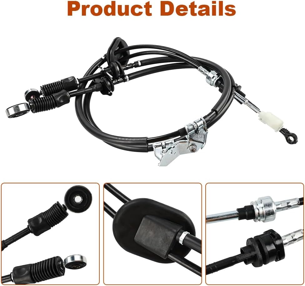 Manual Shifter Cables Replacement for 54310-SDA-L02 Shift Cable Compatible with Honda Accord 2003-2007 Euro-R 2001-2006 TSX 2004-2008 for 5/6 Speed K24 Transmission image number 1