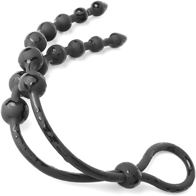 Silicone Anal Bead Anal Plug Cock Penis Ring Adjustable Delay Head Glans Ring Male Masturbation with Multi-Function Anal Chain Beads Fetish Sex Toys image number 6