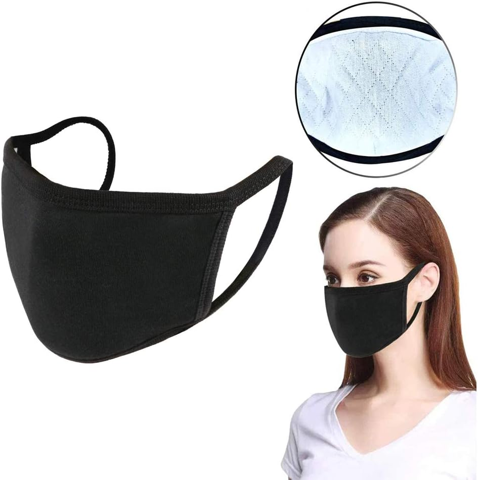 2PCS Unisex, Washable and Reusable Cotton Fabric Anti-Dust for Men Women Outside image number 3