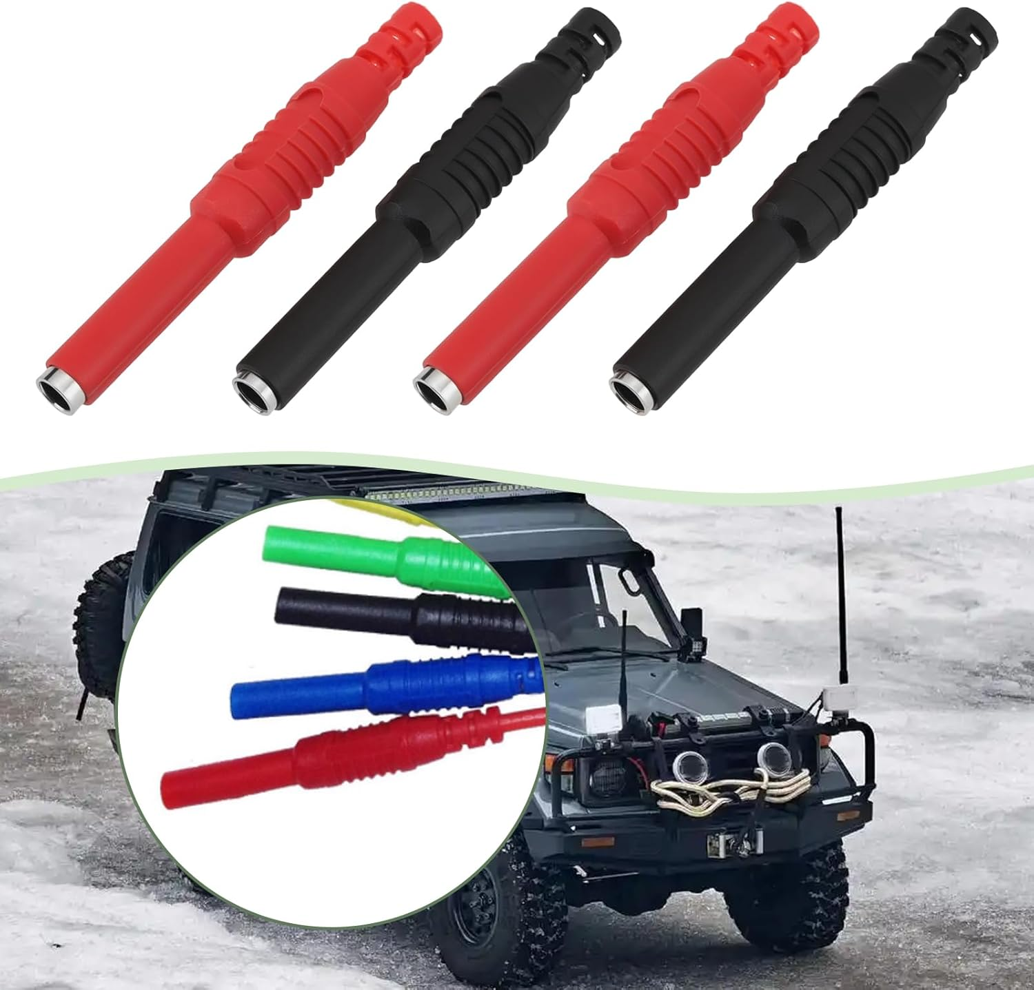 SING F LTD 10 Pcs 4Mm Banana Female Jack Socket Insulated Safety Shrouded Solder Connectors Electrical Test Banana Connectors for DIY and Electrical Testing image number 4