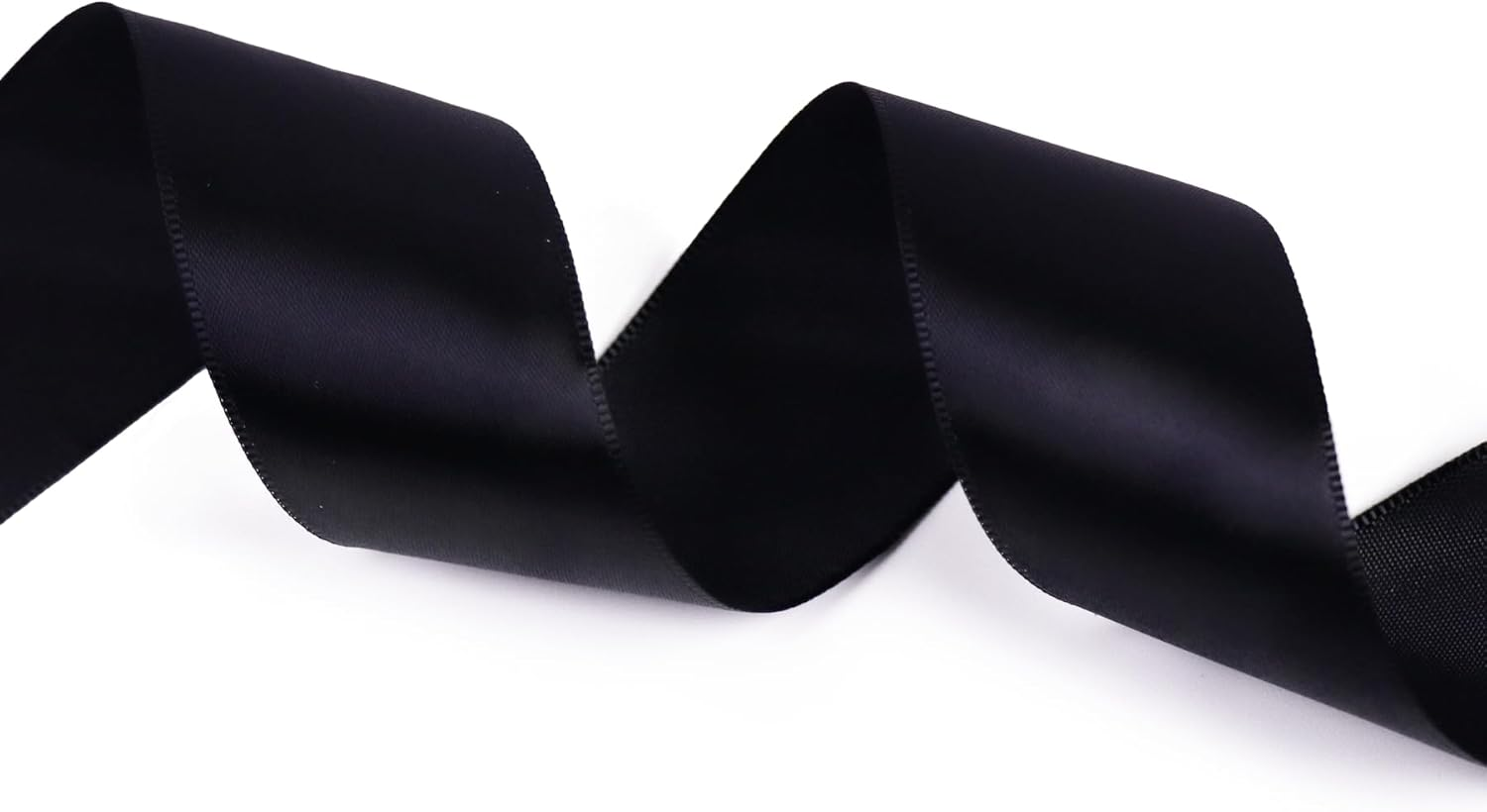 Black Ribbon 1-1/2 Inch 30 Yards Satin Ribbon Polyester Fabric Single Sided Ribbon for Gift Wrapping, Flower Bouquet, Handmade Eternal Flower, Wedding Party Decoration - Black image number 4