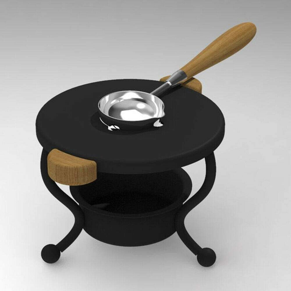 Wax Seal Warmer Wax Seal Stamp Set with Sealing Wax Furnace Tool, Wax Stamp Spoon for Melting Wax Seal Beads or Sealing Wax Sticks, Wax Seal Spoon Holder for Wedding Wax Envelope Seal Stamp image number 5