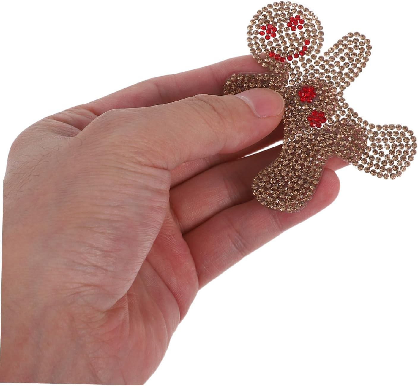 Gadpiparty 6Pcs Christmas Rhinestone Stickers Christmas Tree Gingerbread Man Rhinestone Applique for Clothing Shoes Jacket Jeans DIY Craft image number 4