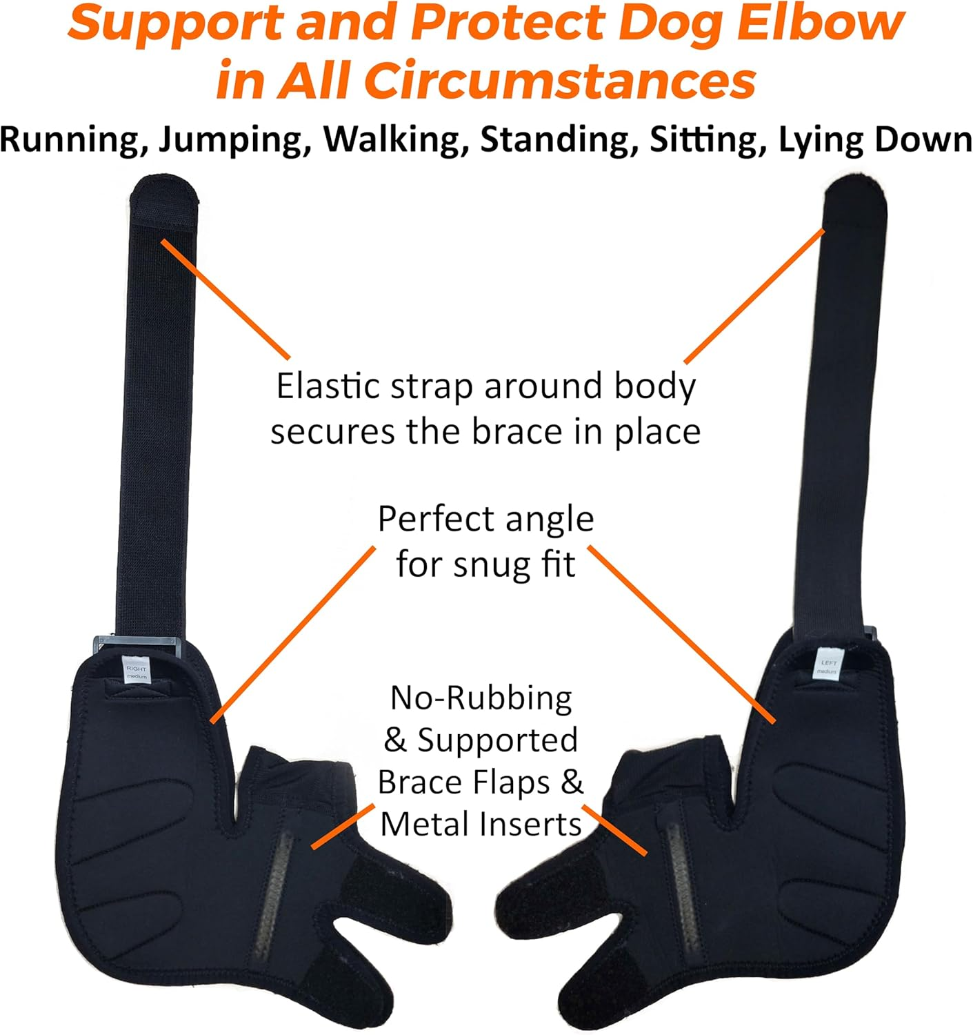 Neoally Dog Elbow Support Brace with Metal Inserts for Canine Elbow and Shoulder Support Elbow Hygroma, Dysplasia, Orthosis, Calluses, Pressure Sores and Shoulder Dislocation (Right Leg, Small) image number 5