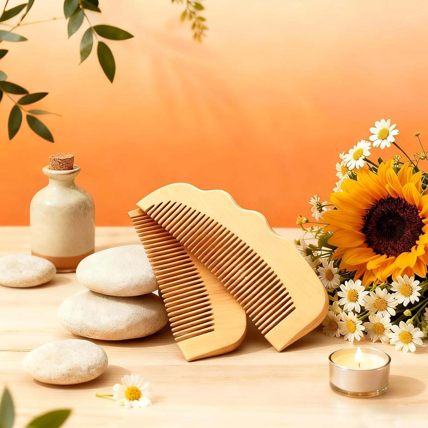 Langtaojin Wooden Comb + Protective Case Set (1 of Each) &ndash; Multi-Purpose Comb for Daily Hair Brushing & Birthing Needs, Practical All-Scenario Comb Kit image number 5