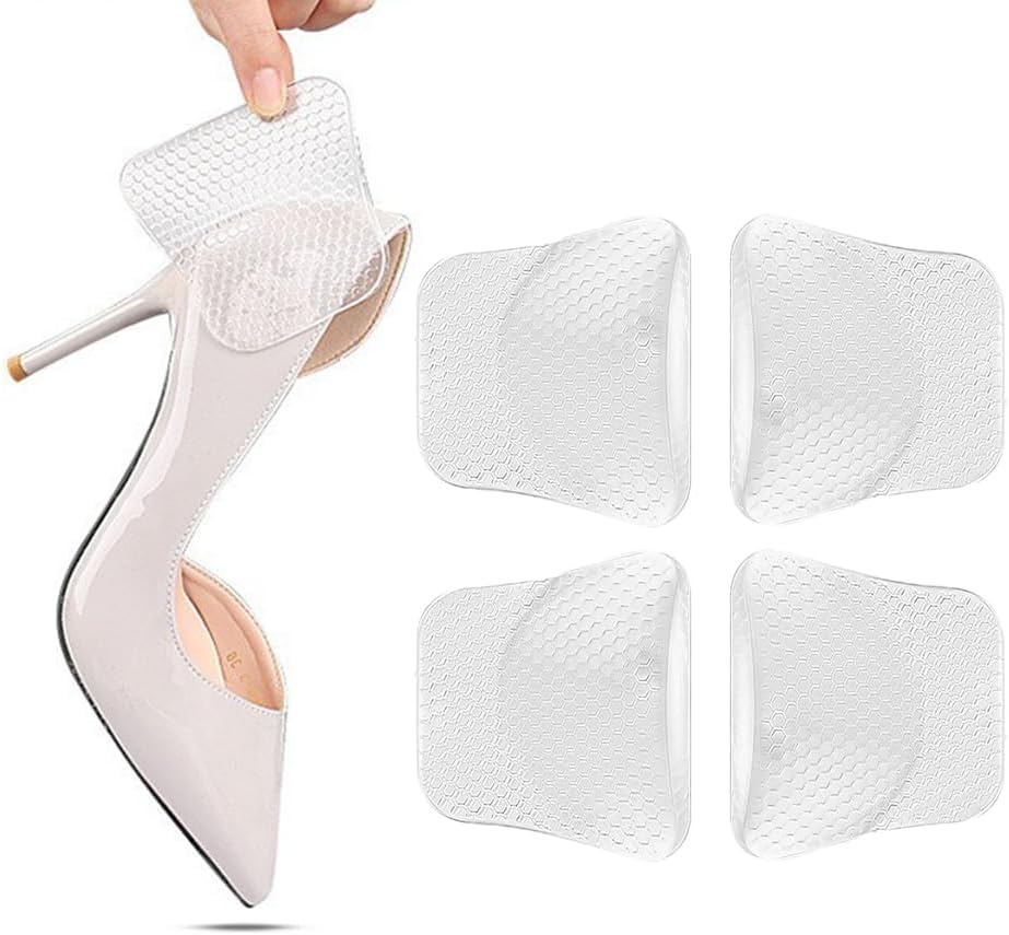 Arch Support Cushion Pads, 2 Pairs, Non-Slip Gel, Clear, Honeycomb Massage Design image number 6