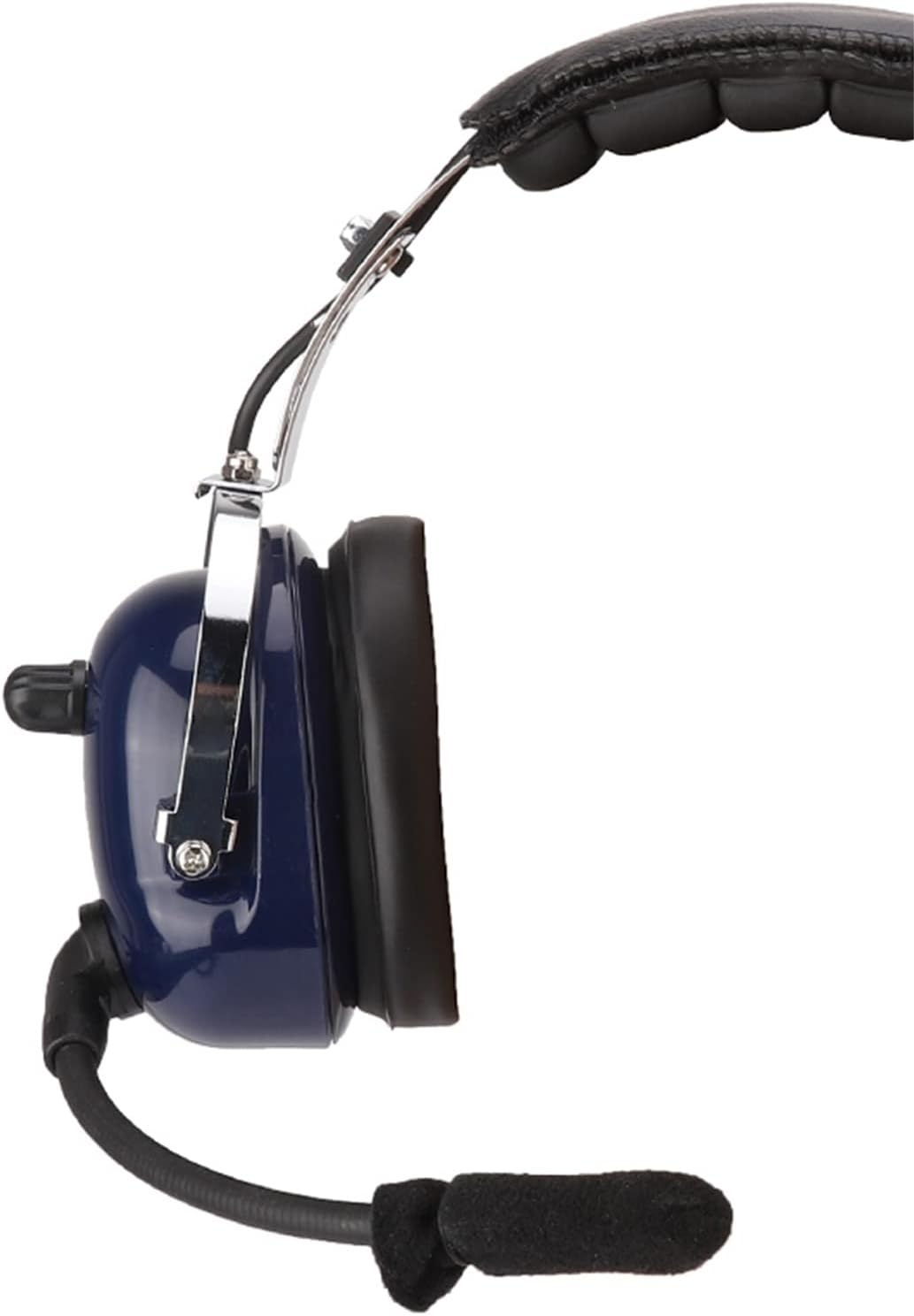 Aviation Headset - 24Db Noise Reduction, Clear Voice Dual Channel Audio with Windproof Microphone Foam, Adjustable Stainless Steel Headband for Universal 3.5Mm Jack Pilots and Co