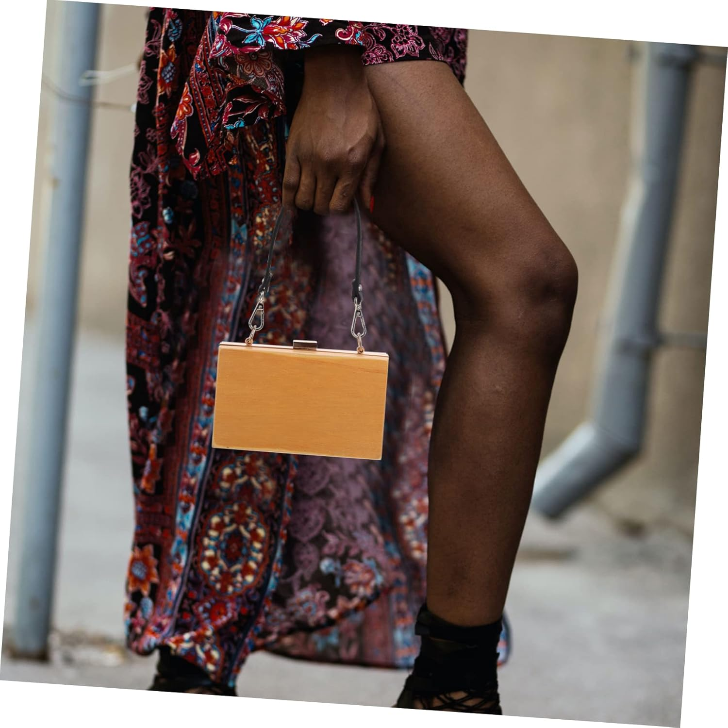 STOBOK Pu Leather Purse Strap with Silver Buckle, DIY Shoulder Bag Replacement Belt for Women, Short Handbag Handle for Crafting and Purse Making Accessories - Silver image number 1