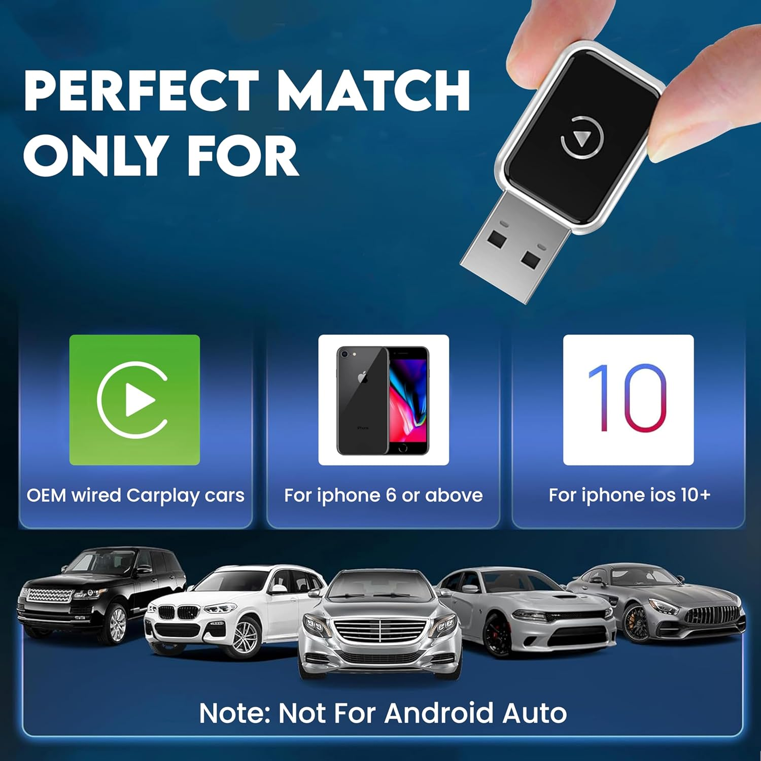 Wireless Carplay Adapter 2025 Upgrade, Converts Wired Carplay to Wireless for Iphone, Plug & Play, Fast & Stable Connection, Mini USB/USB-C Design, Compatible with Cars after 2016 (Ios Only) image number 4