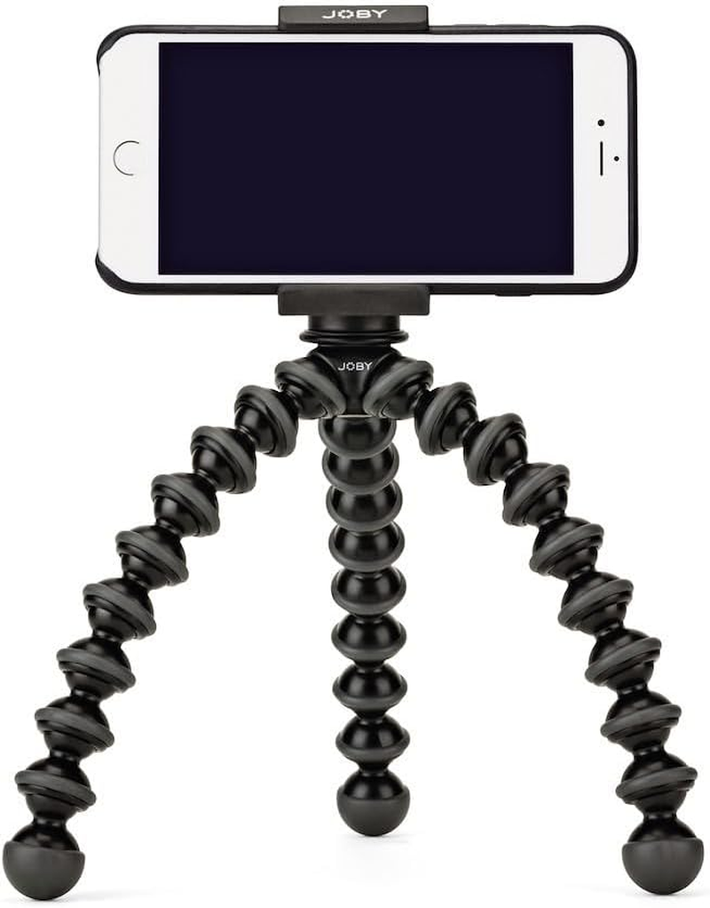 JOBY Griptight Gorilla Pod Stand Pro Tripod for Any Smartphone with or without a Case, Black, (JB01390-BWW) image number 6