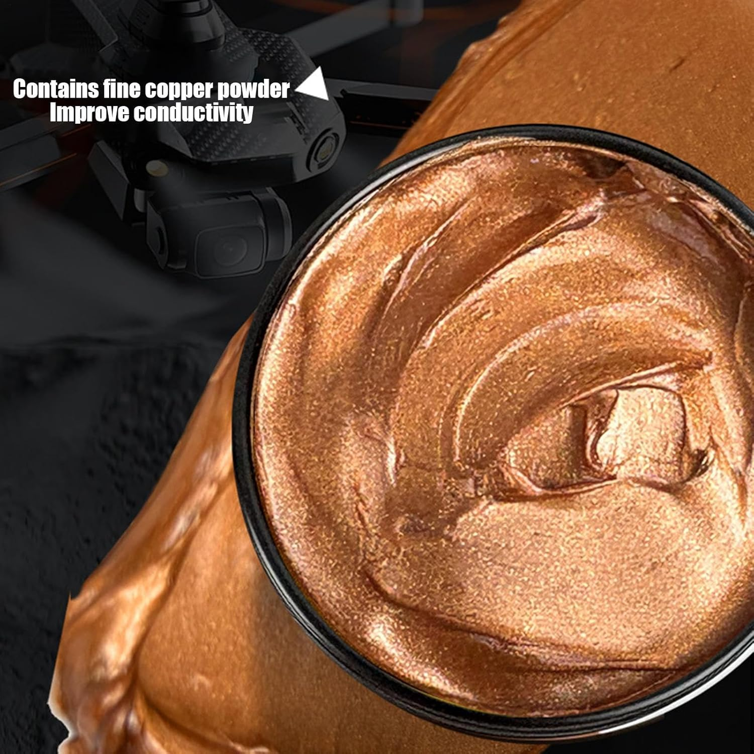 Copper Grease | 100G Brake Pad Lubricant,Noise-Reducing Conductive Lubricant for Drone Automotive Gear Marine Equipment Bearing Spark Plug Installation image number 1