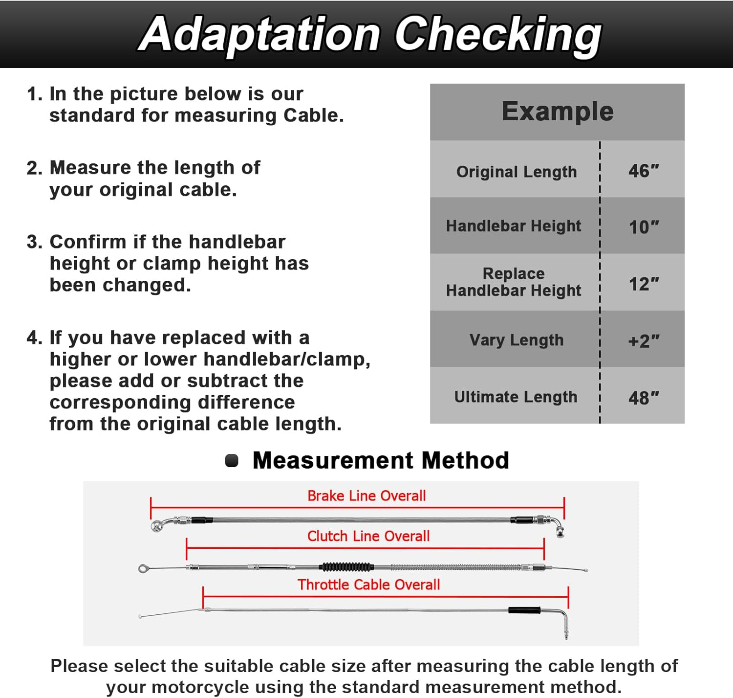 Mofun 51" Upper and Lower Hydraulic Brake Line Compatible with Harley Touring Road Glide Road King 1999-2007, Fit 12"-14" Handlebar, Chrome image number 4