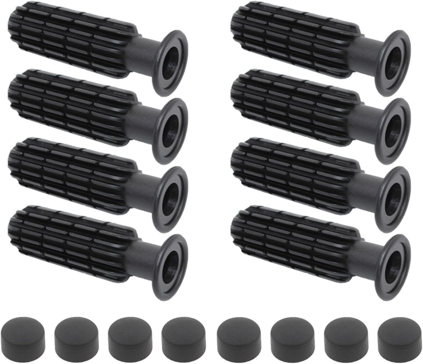 Colaxi 8 Pieces Foosball Game Handle with End Plug Rod Easy Install Practical Table Football Replacement Handles Components Kids image number 1