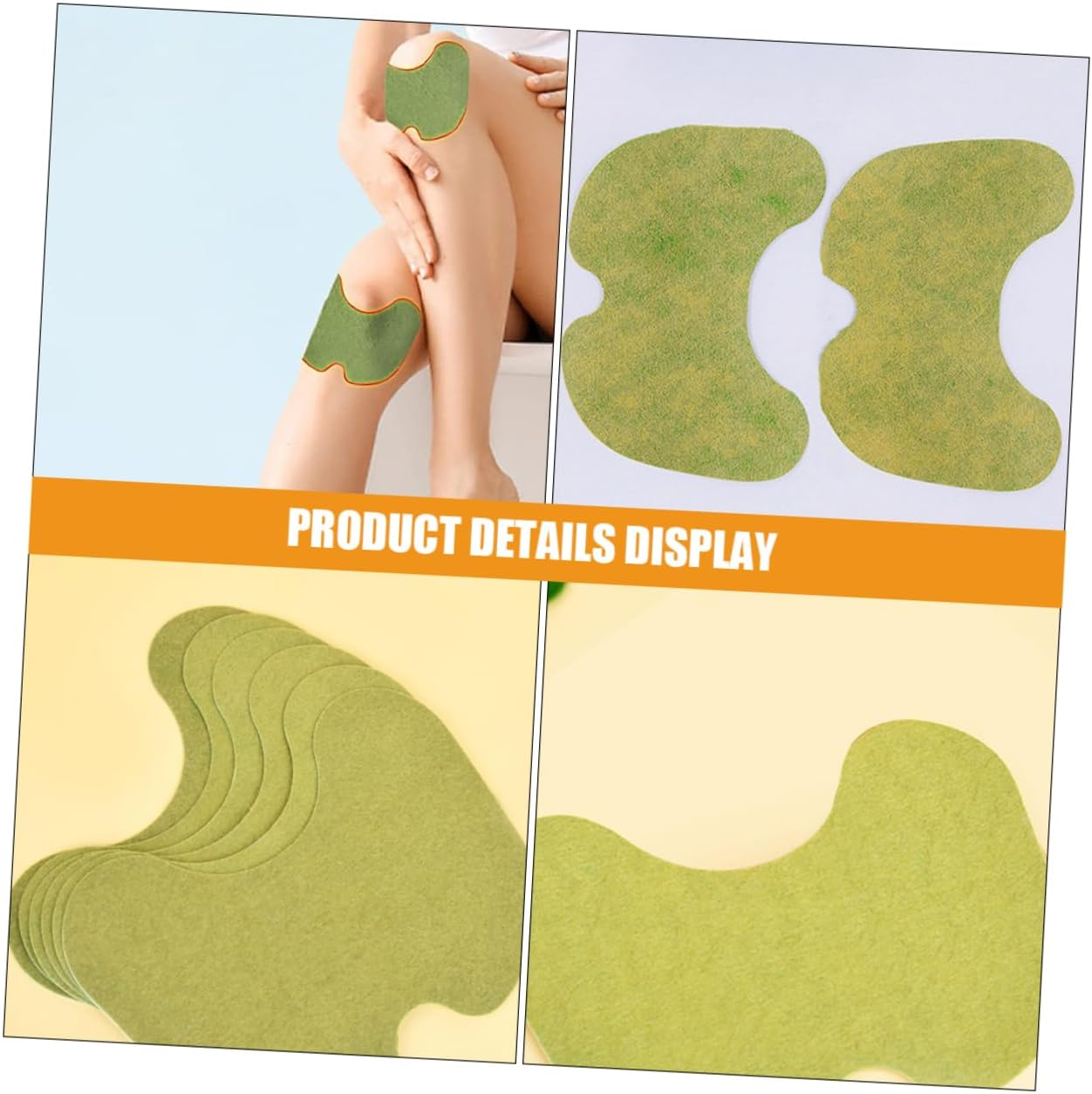 60Pcs Self Heating Knee Patches Multi-Use Moxibustion Stickers Moxibustion Patches for Daily Use Household Home Accessory Portable Comfortable Warm Breathable Self-Adhesive image number 2