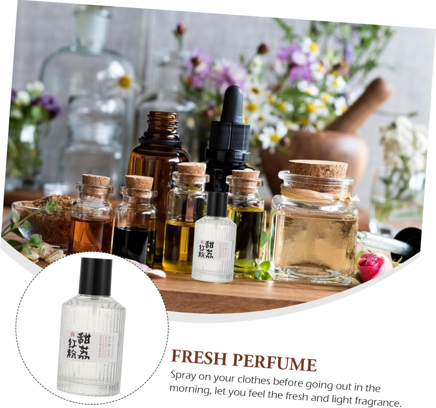 SOESFOUFU Japanese Style Fresh Perfume for Men and Women Portable Lightweight Fragrance Spray with Natural Scent for Travel Parties and Daily Use image number 4