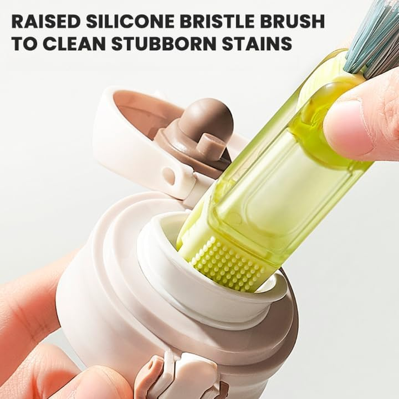 3 in 1 Cup Lid Cleaning Brush, Portable Lid Brush Cleaner for Hard-To-Reach Gaps, Deep Cleaning Tool for Water Bottles and Kitchen (3PCS) image number 4