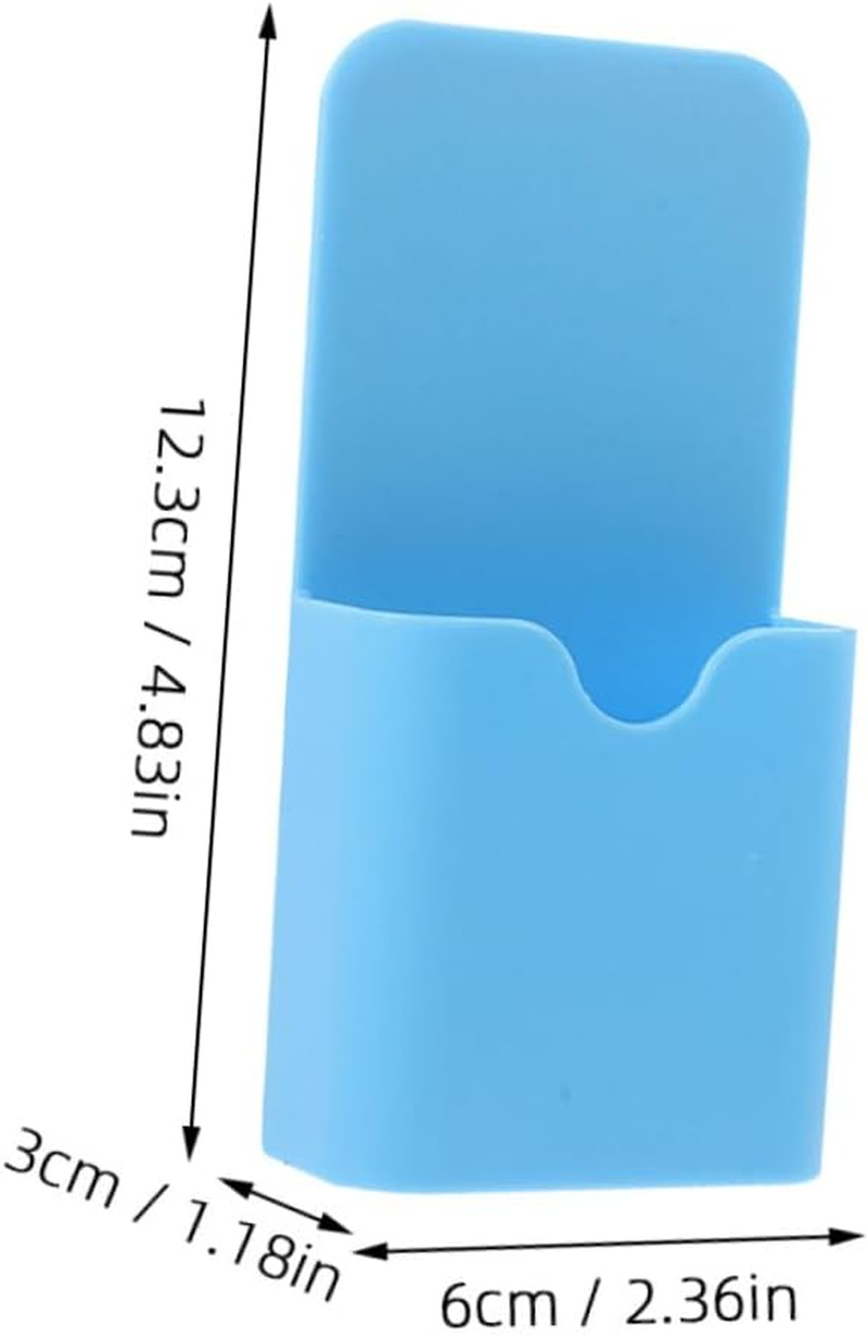 NUOBESTY 4Pcs Magnetic Pen Organizer Set Small Size with Blue and White Magnetic Whiteboard Marker Holders for Office Desk and Fridge Storage