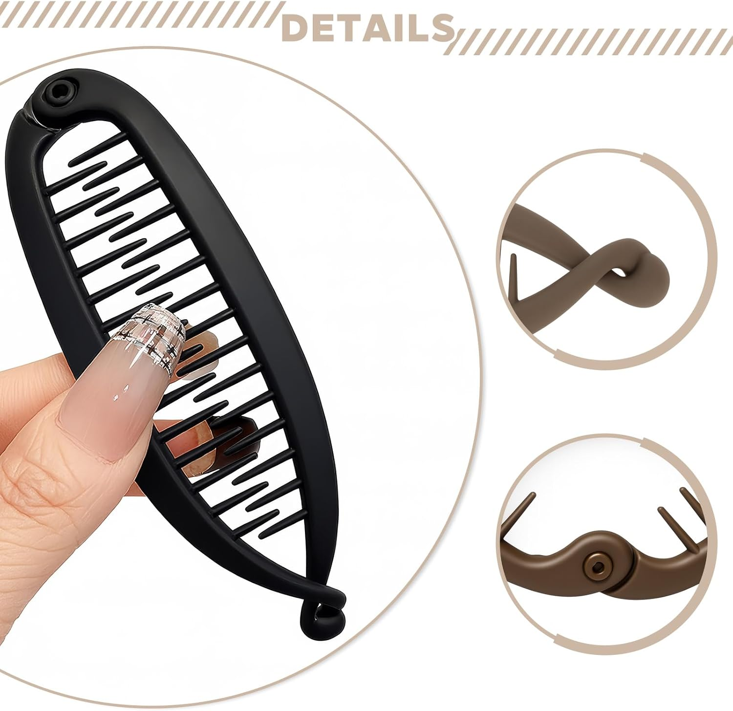 ARYIMYDP Pack of 3 Banana Clips, Banana Clip Hair, Banana Hair Clips for Thick Thin Hair, Non-Slip Elegant Hair Accessories Girls