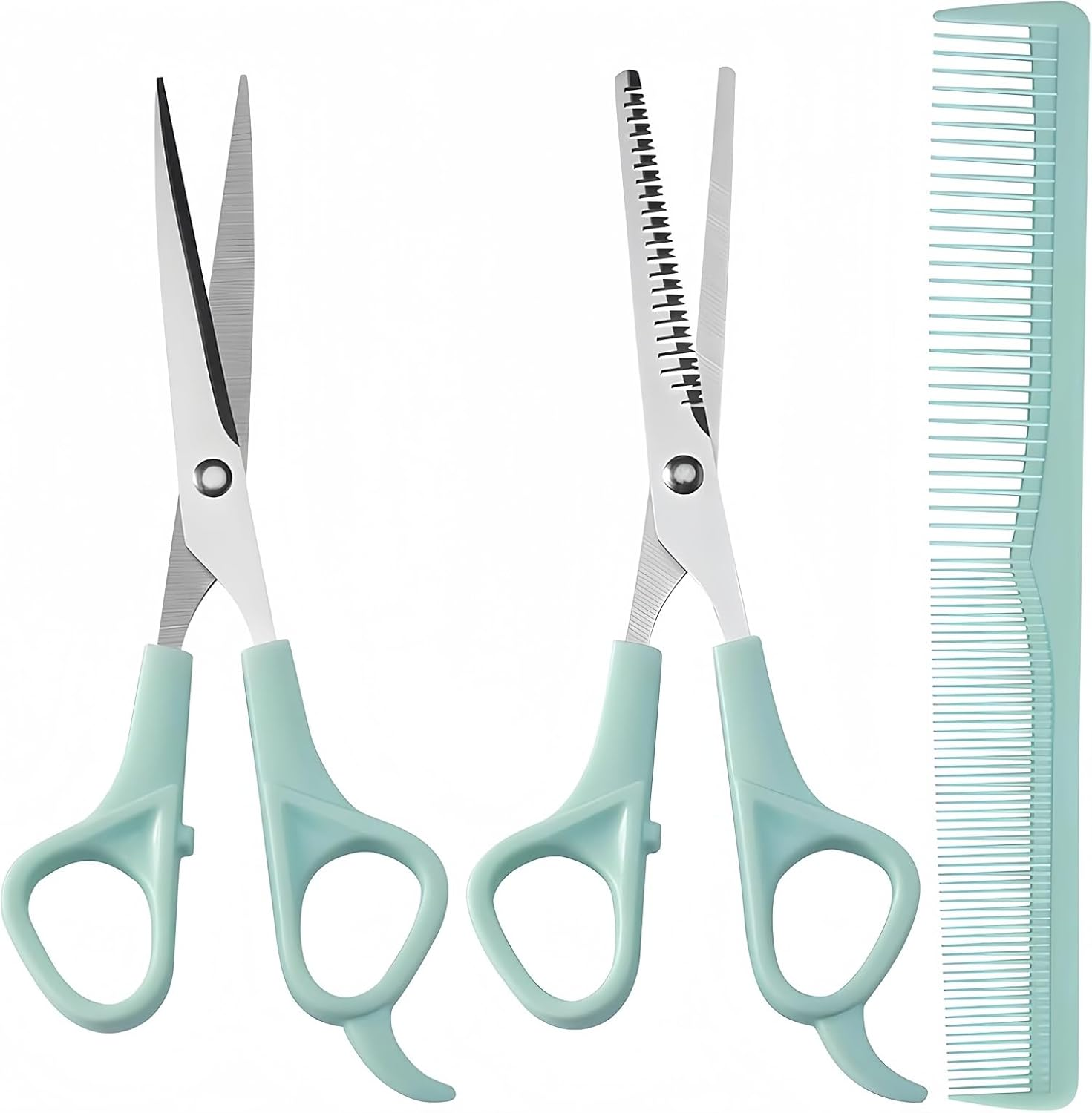 Professional Hair Scissors Set, Hairdressing and Thinning Shears with Comb, for Home, Salon, Barber image number 5