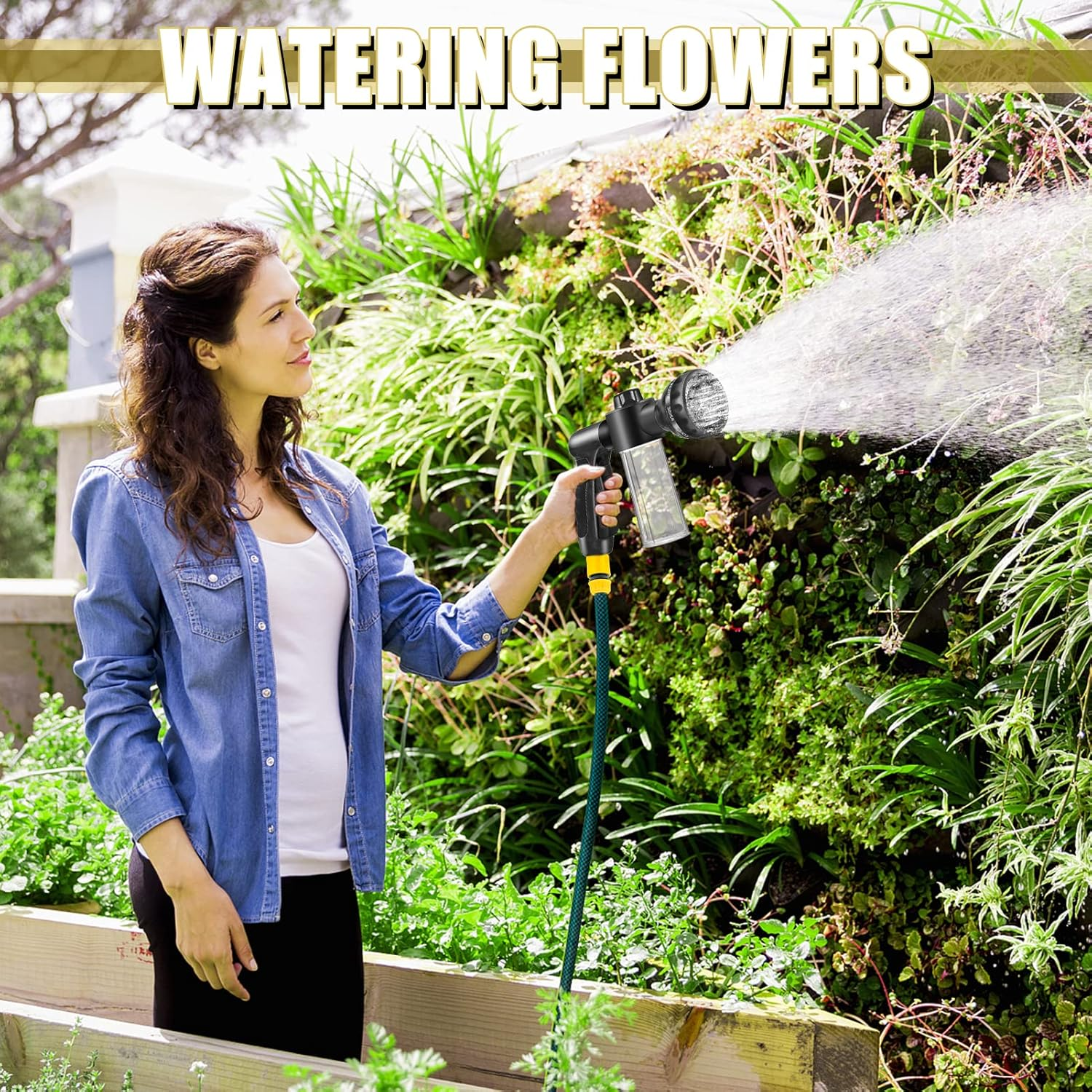 Dog Wash Attachment 8 Spray Pattern Nozzle with Bathing Brush and 3.5Oz/100Cc Soap Dispenser Bottle 3/4 in Standard Garden Hose for Pet Showering Car Washing Watering image number 5