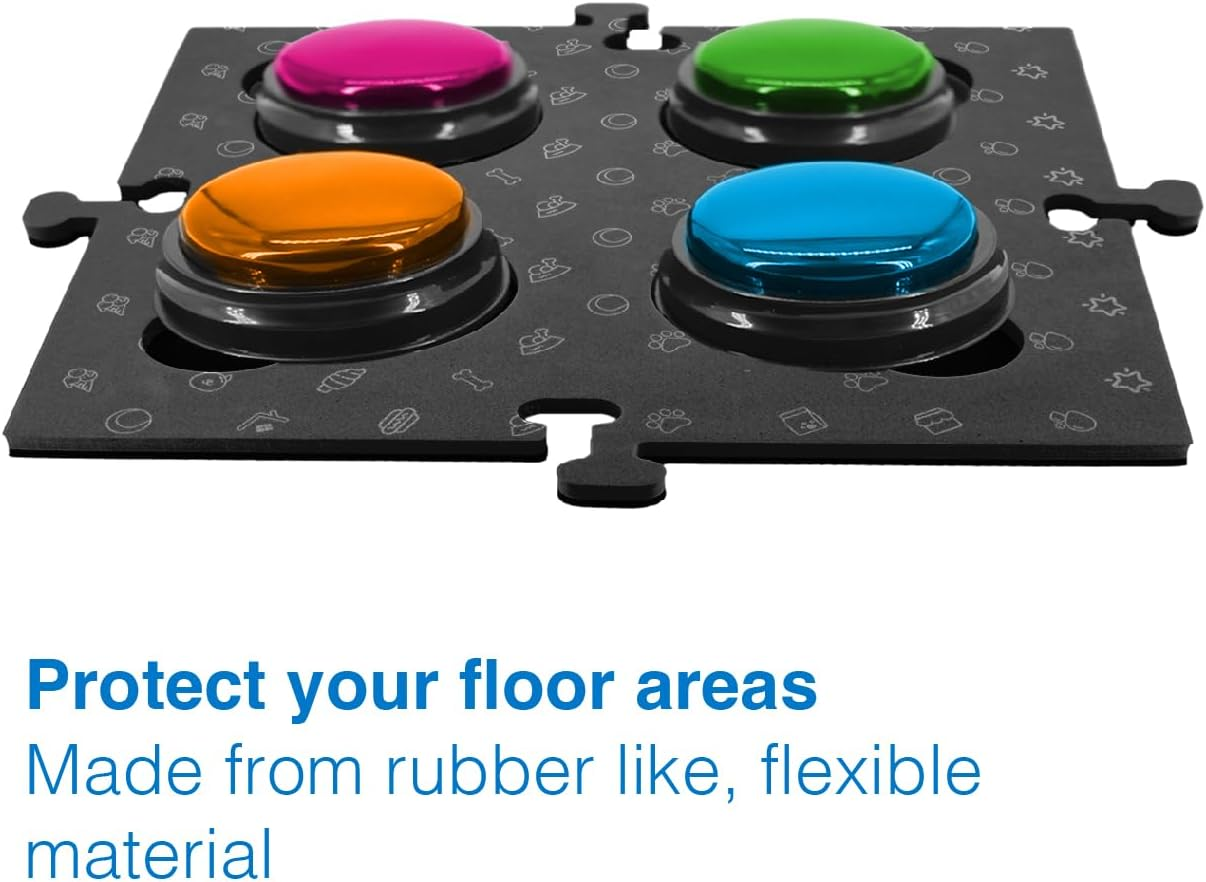 LASER Tech4Pets Black Talking Button Mat 2-Pack: Organize & Protect Your Buttons for Effective Pet Communication image number 1