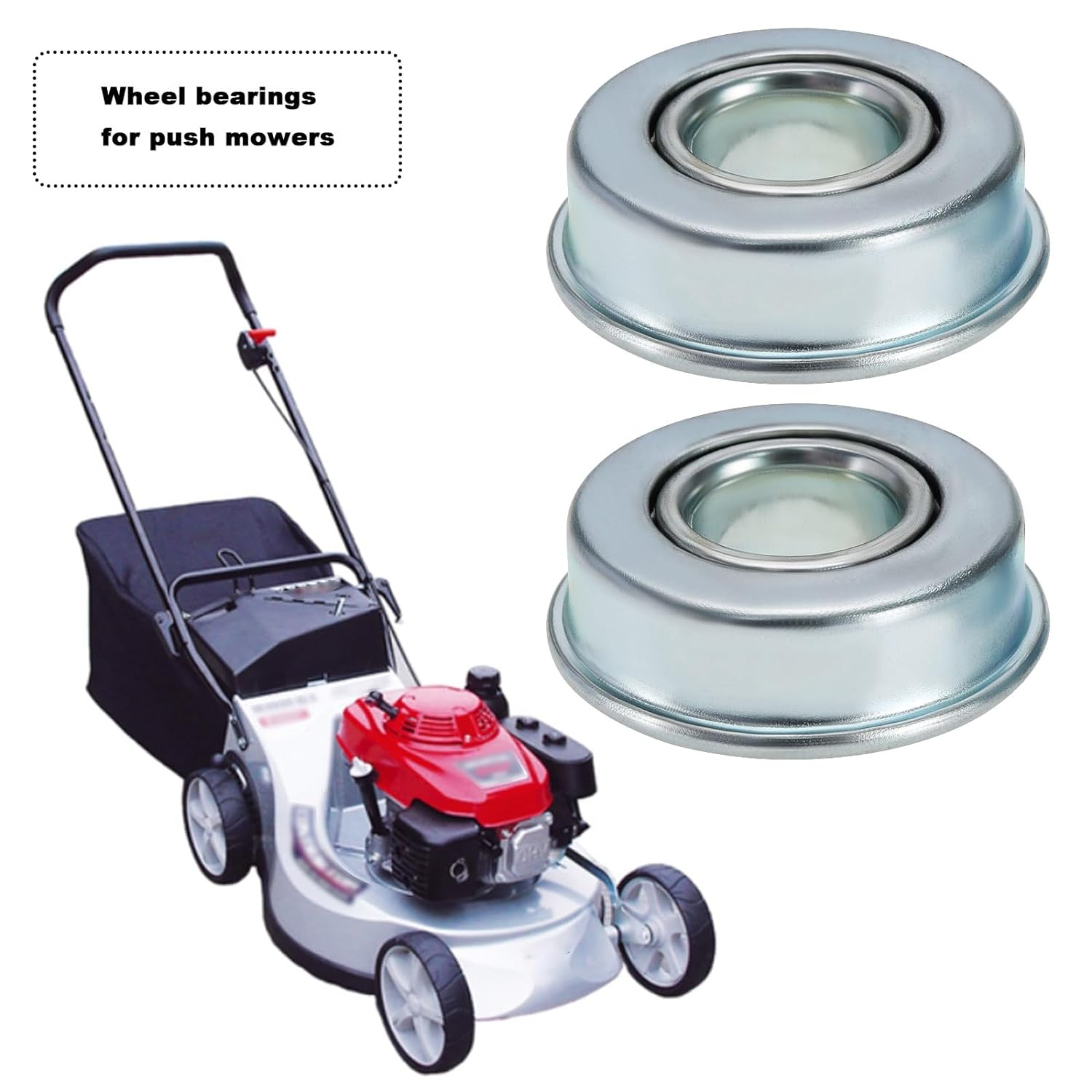 4Pcs Wheel Bearings Lawn Tractors Bearing Mower Wheel Bearing Lawnmowers Wheel Steel Bearing 28.6Mm OD 12.7Mm ID Silver image number 3