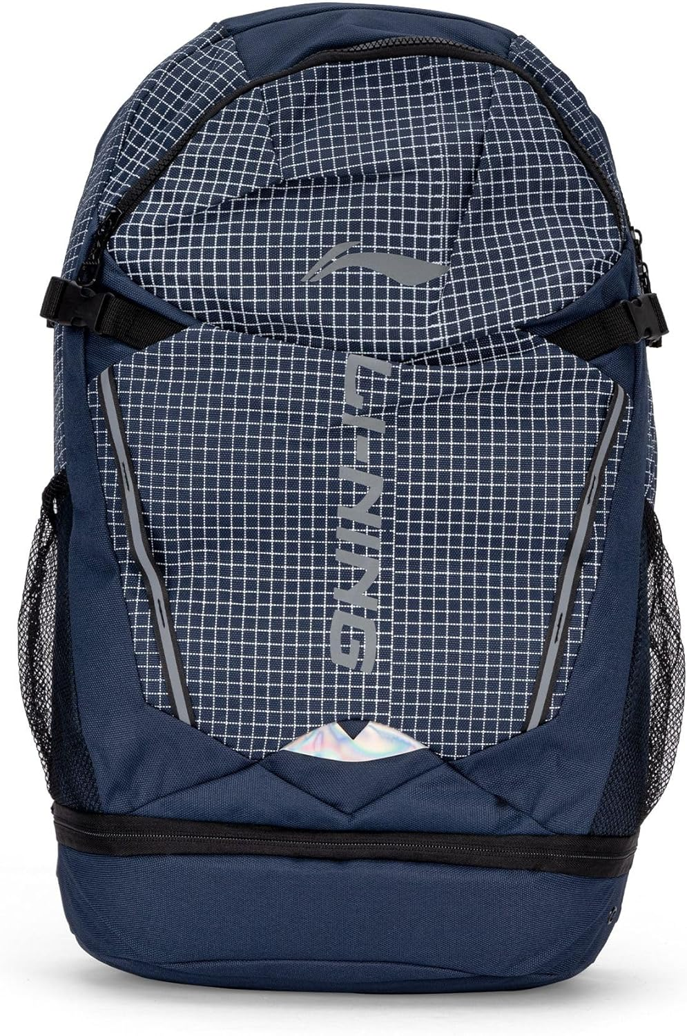 Li-Ning Gear Glide Backpack | 3 Compartments | Cushioned Straps and Back Panel | Perfect for Gym, Work & Everyday Activities | Durable Polyester Construction | Size: M