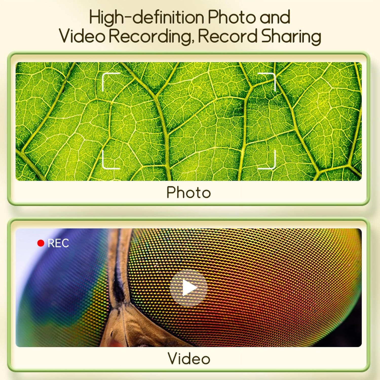 Kids Microscope Pocket Microscope - 1000X Portable Microscope for Kids | Photo and Video Mini Microscope | 2'' Digital Little Scientist Microscope for Kids over 3 Years Old image number 1