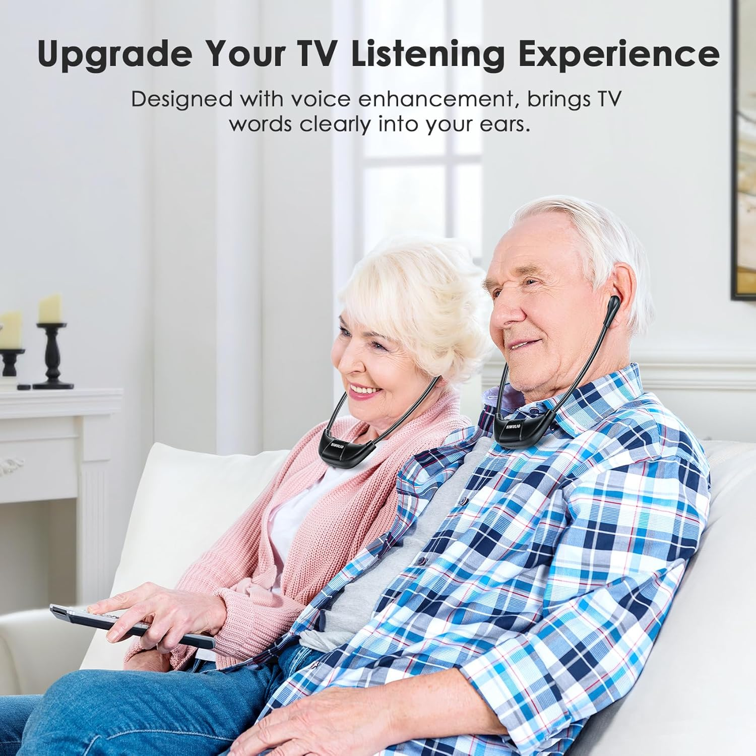 SIMOLIO Wireless Headphones for TV, Infrared TV Hearing System image number 3