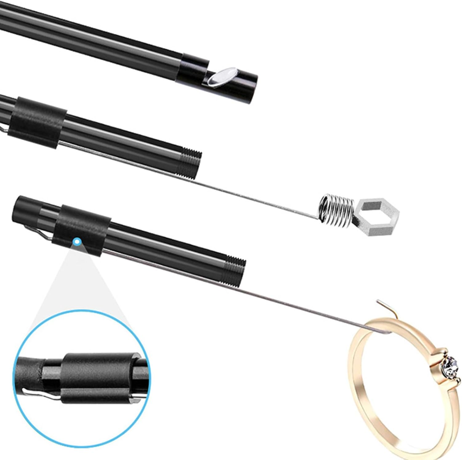 Snake Camera with Light | Endoscopio Automotriz,Ip67 Waterproof USB Borescope Inspection Tool for Plumbing Wall Sewer Industrial Equipment Home Mechanical Construction image number 3