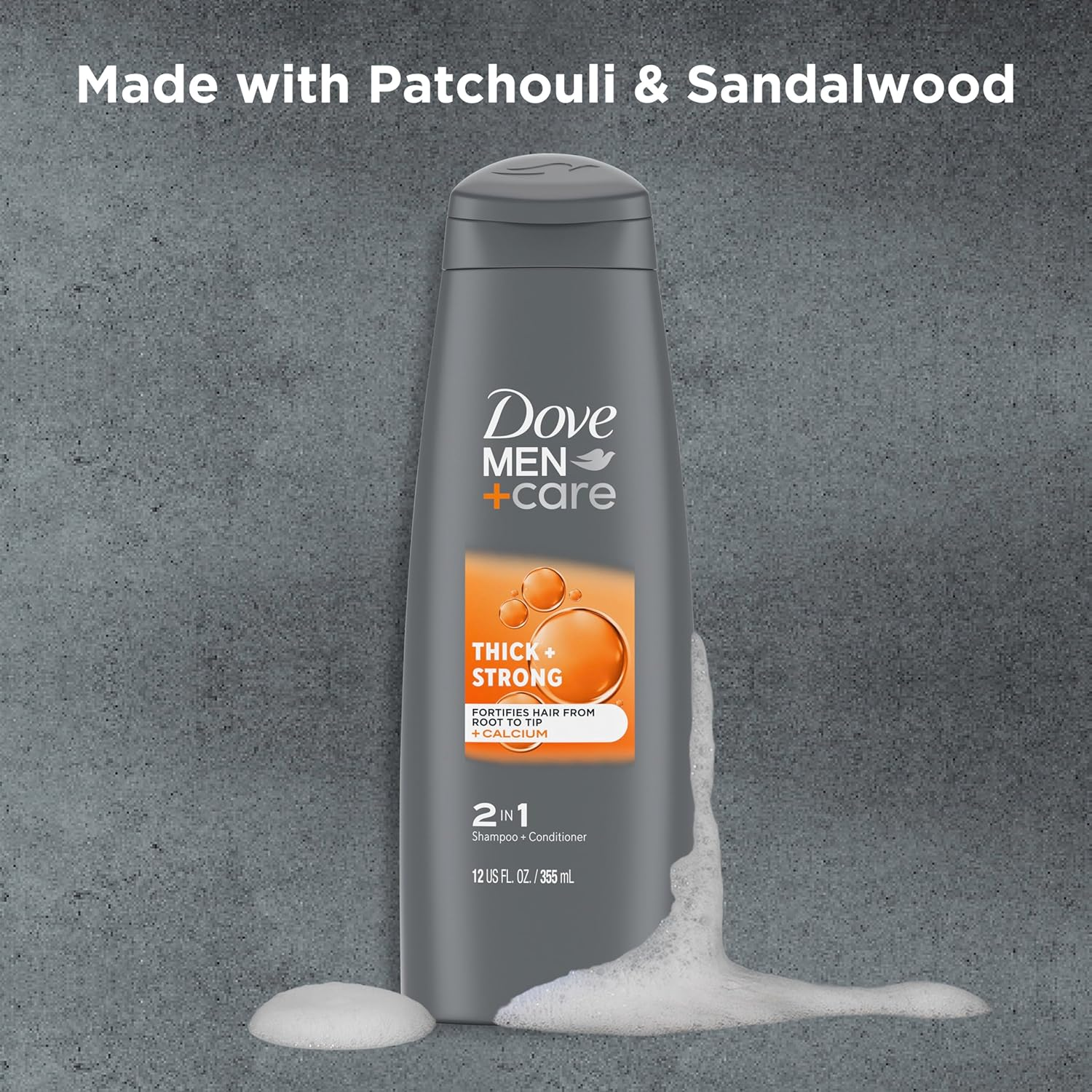 DOVE MEN + CARE Fortifying 2 in 1 Shampoo and Conditioner for Resilient and Thicker Hair Thick and Strong with Caffeine Helps Strengthen Thinning Hair 12 Oz, Pack of 6 image number 3