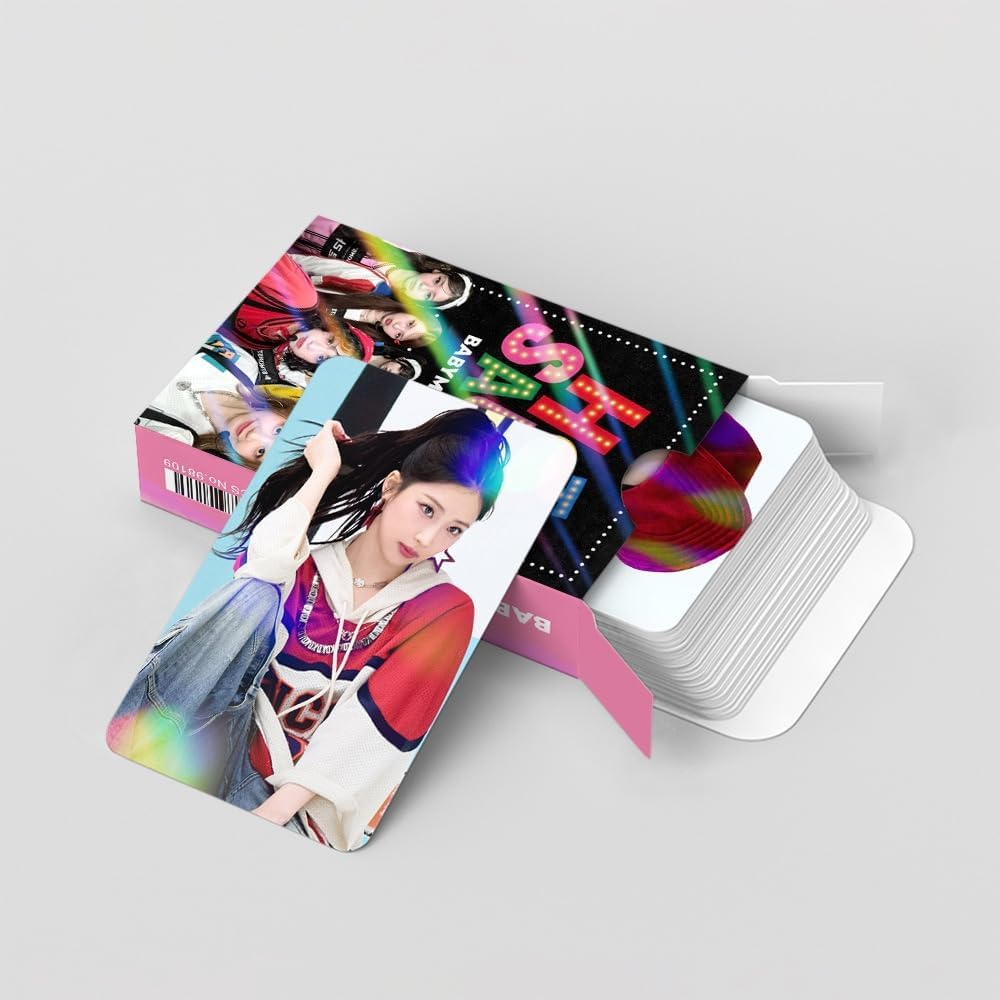 248 Pcs Babymonster Laser Photocards Babymonster Holographic Card Babymonster Lomo Cards Babymonster Forever Card (120Pcs Photocards+128Pcs Mini Stickers Set) image number 4